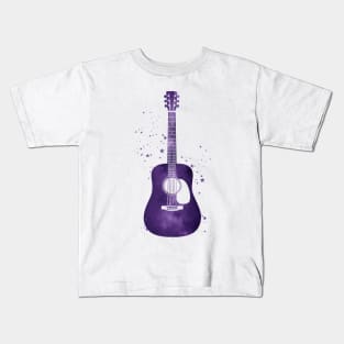 Dreadnought Style Acoustic Guitar Universe Texture Kids T-Shirt